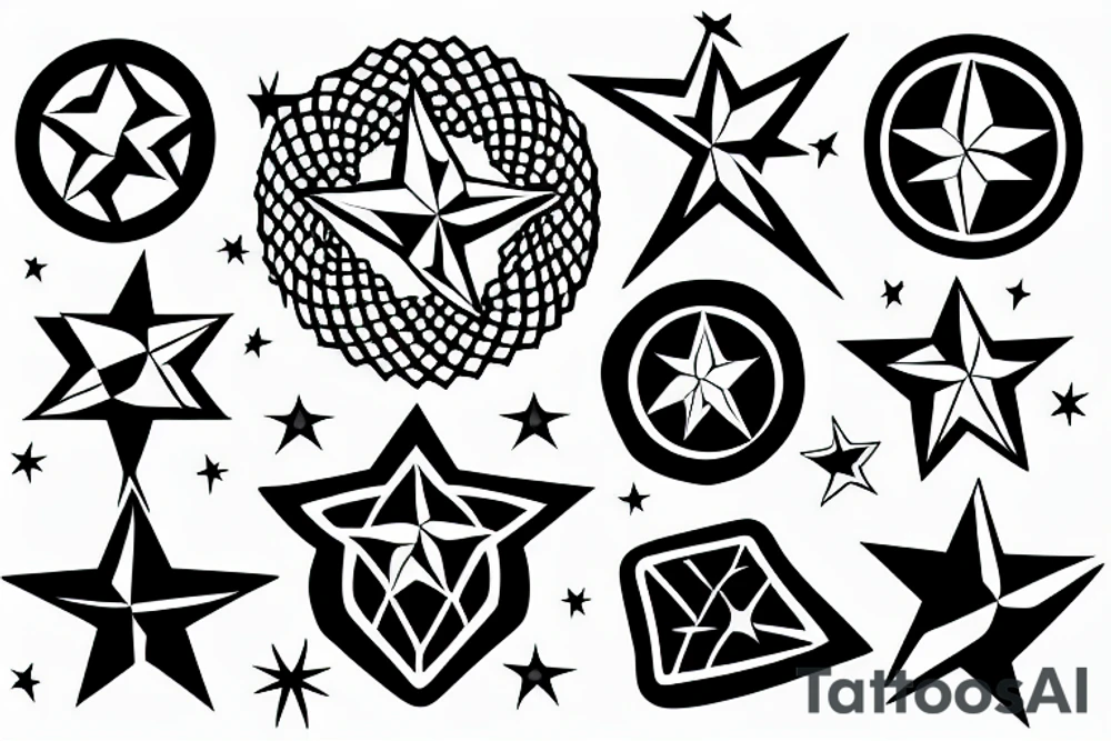 NATO star surrounded by a python with shadow tattoo idea
