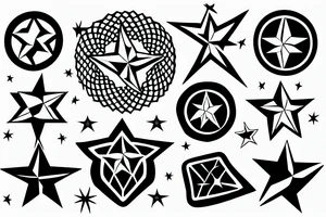 NATO star surrounded by a python with shadow tattoo idea