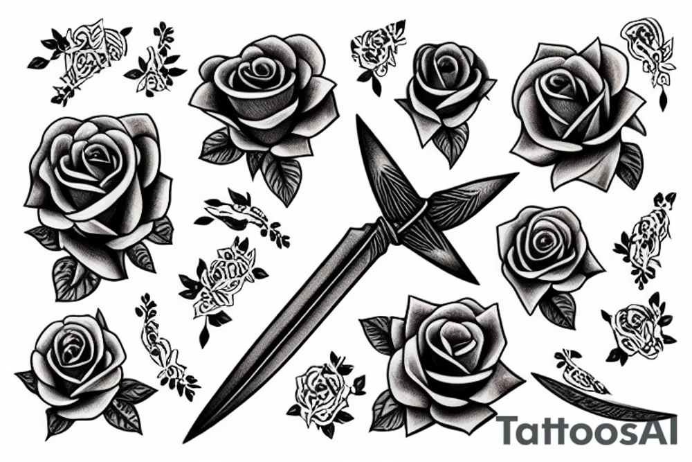rose
sword tattoo idea