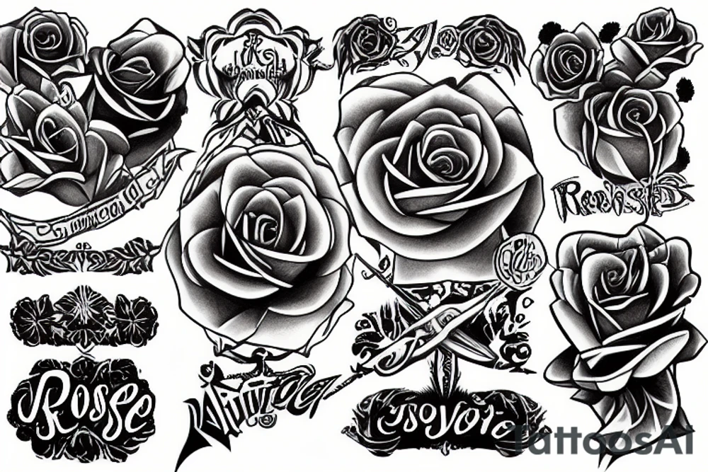 rose
sword tattoo idea