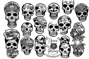 skelet tattoo idea