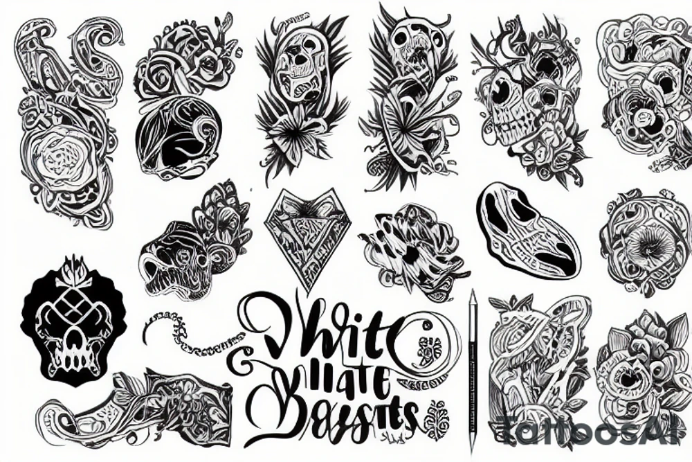 white tattoo idea