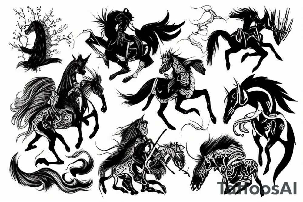 4 horsemen of the apocalypse tattoo idea