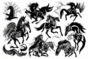 4 horsemen of the apocalypse tattoo idea
