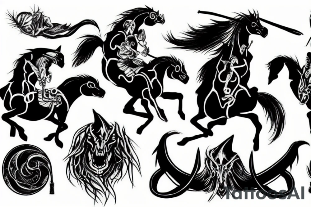 4 horsemen of the apocalypse tattoo idea