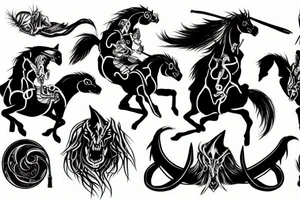 4 horsemen of the apocalypse tattoo idea