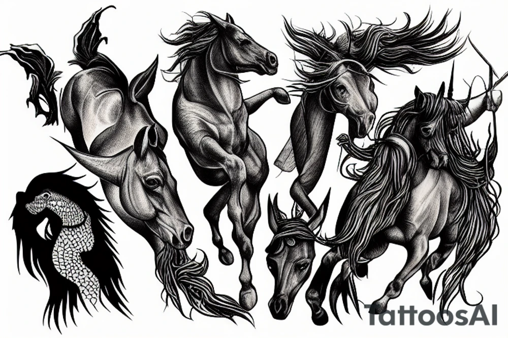 4 horsemen of the apocalypse tattoo idea