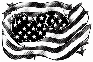 old peace sign, American flag, Vietnam war, marines tattoo idea