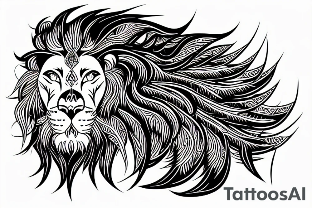 Cicruit board Futur Arab Sword Lion tattoo idea