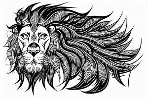 Cicruit board Futur Arab Sword Lion tattoo idea
