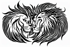 Cicruit board Futur Arab Sword Lion tattoo idea