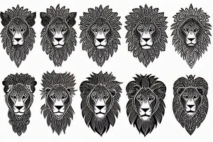 Mandala lion tattoo idea