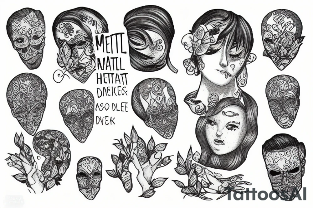mental health awareness/ overthinkers tattoo idea