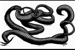 bush viper on a attack pose tattoo idea