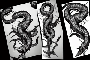 bush viper on an attack pose tattoo idea