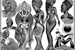 African water goddess tattoo idea