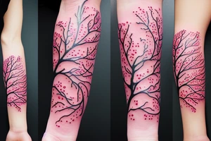 kois ocean cherry blossom tattoo idea