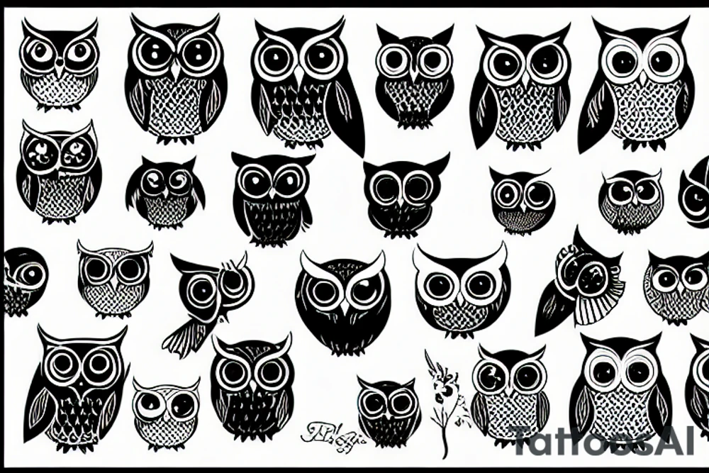 Owl flying in the night shy tattoo idea