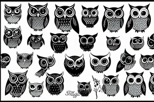 Owl flying in the night shy tattoo idea