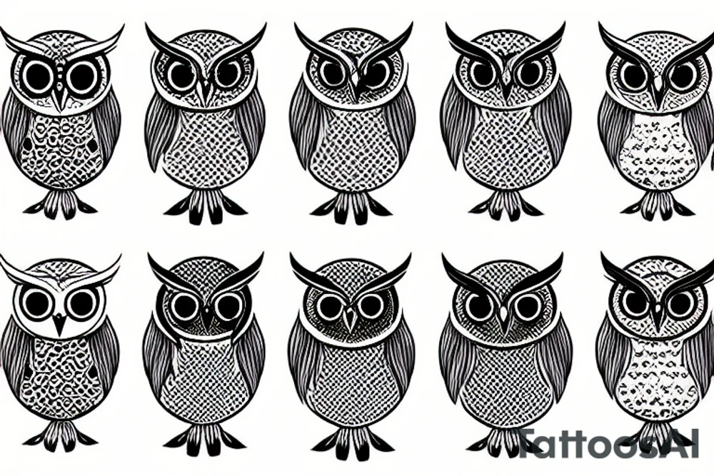 Owl flying in the night sky tattoo idea