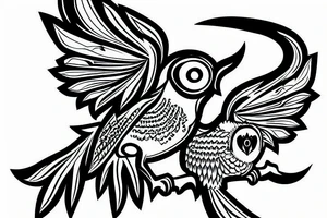 Real owl flys at niggt tattoo idea