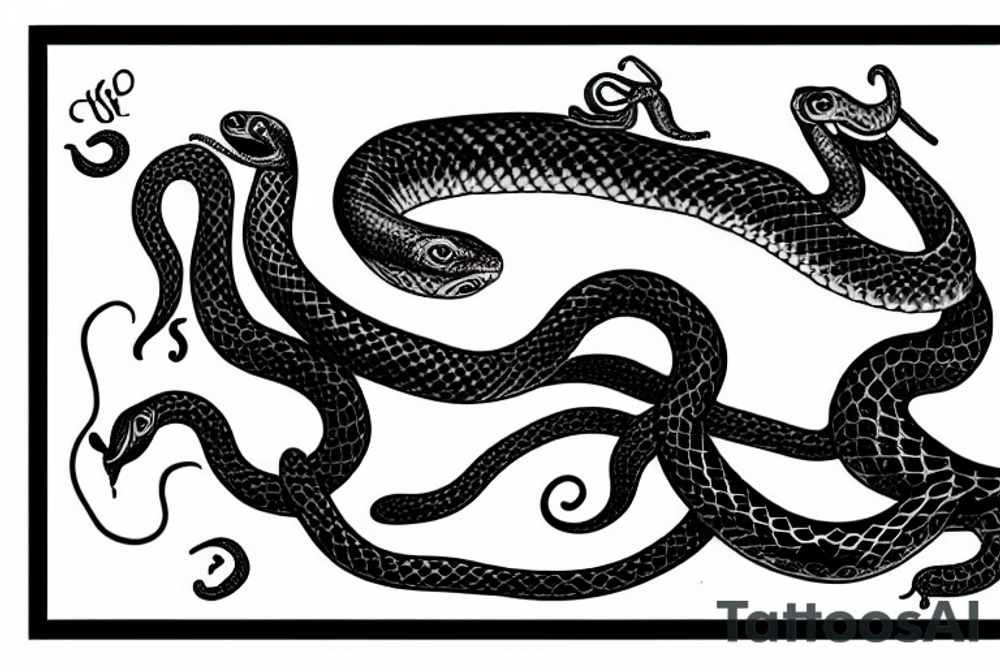 snake eating it own tail tattoo idea
