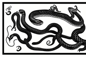 snake eating it own tail tattoo idea