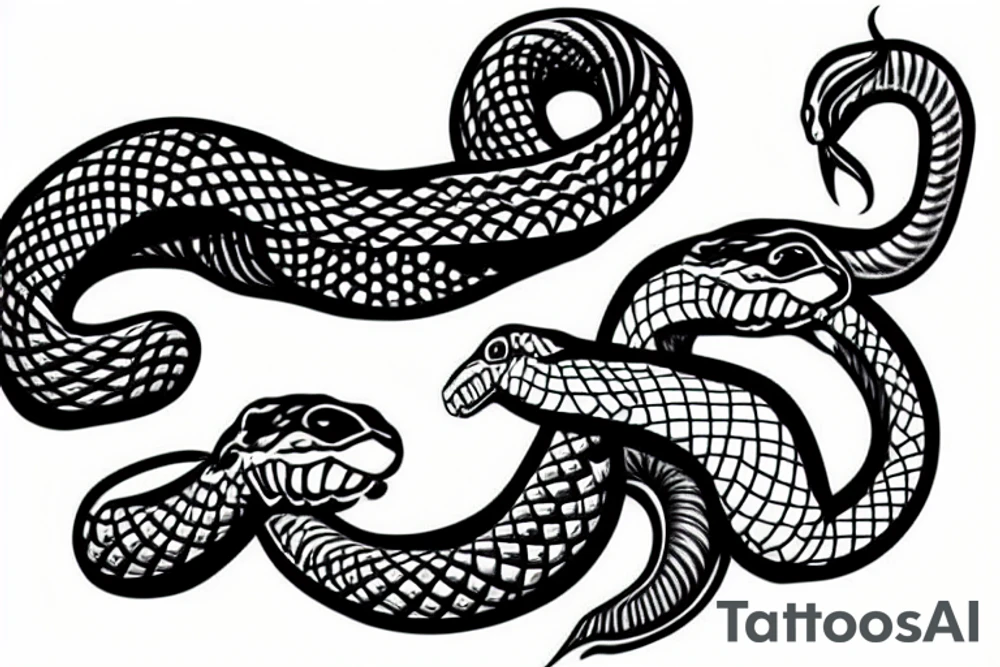 snake eating it own tail tattoo idea
