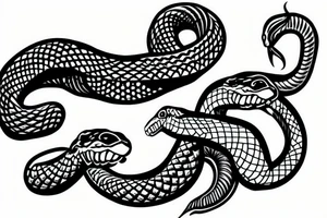 snake eating it own tail tattoo idea