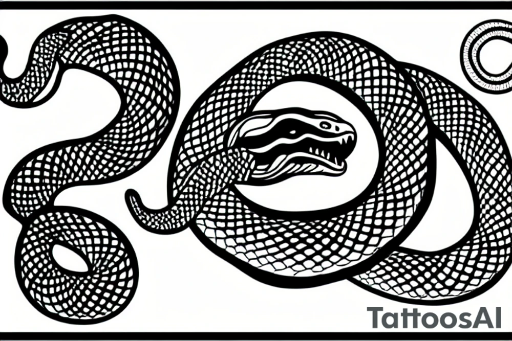 snake eating it own tail, immortality, circle tattoo idea