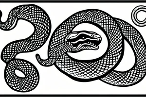 snake eating it own tail, immortality, circle tattoo idea