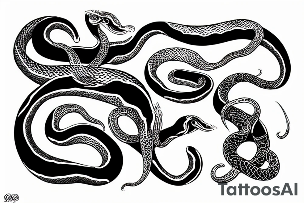 snake, immortality, circle tattoo idea