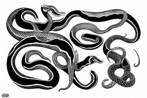 snake, immortality, circle tattoo idea