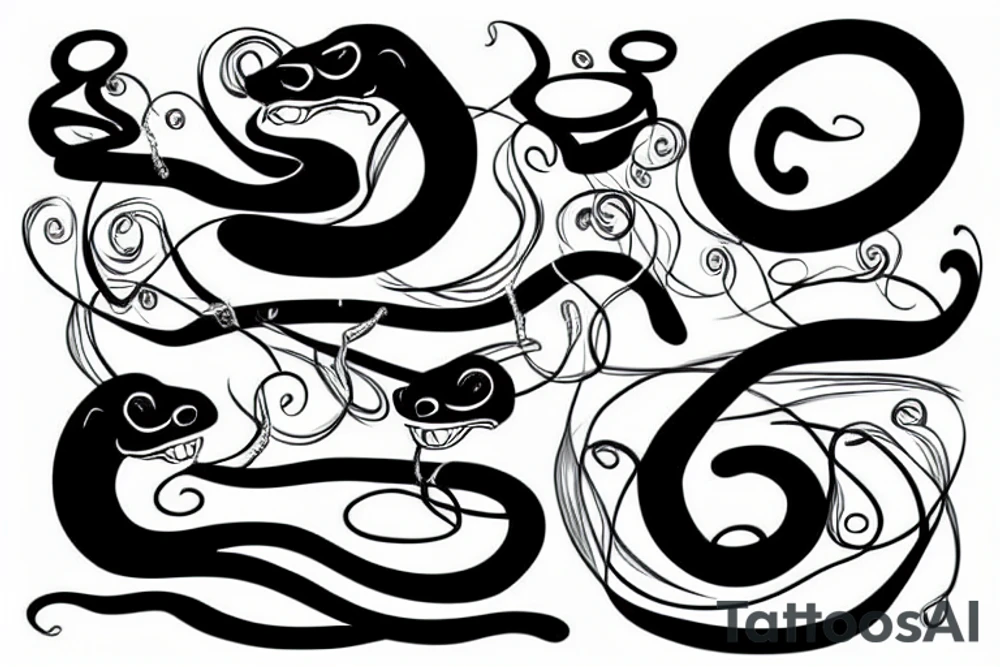 snake, immortality, circle tattoo idea