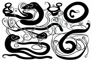 snake, immortality, circle tattoo idea