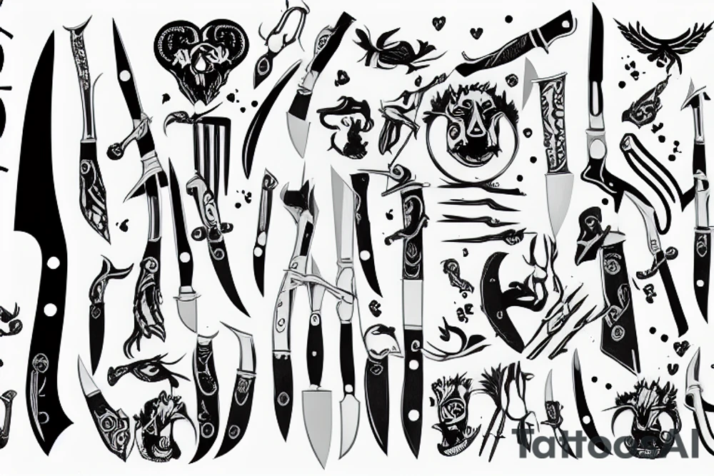 Knife tattoo idea