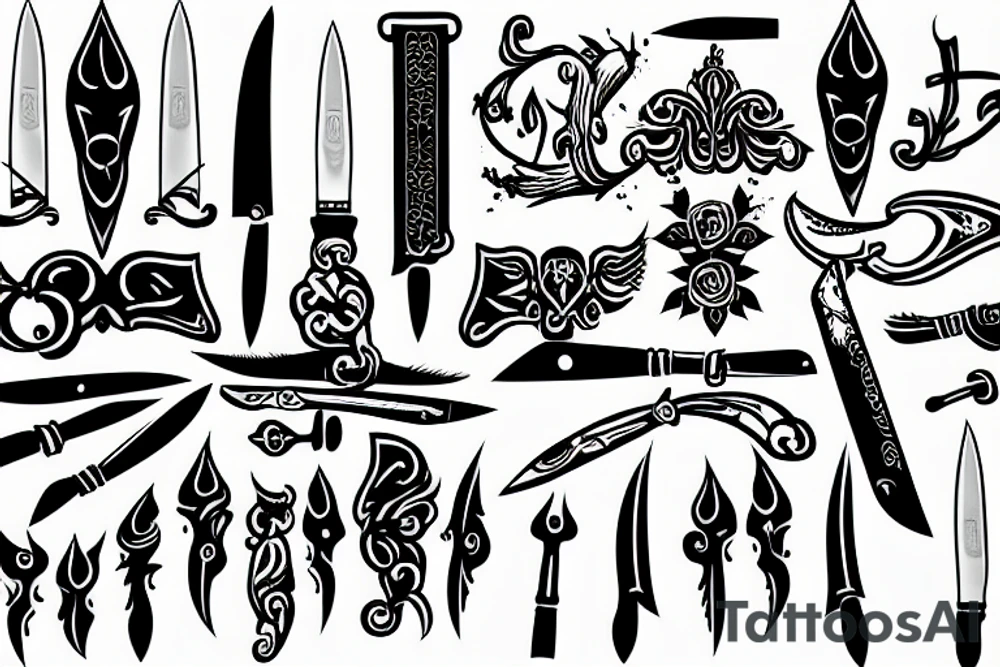 Knife tattoo idea