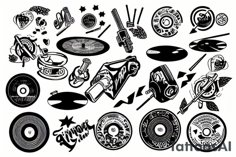 vinyl record tattoo idea