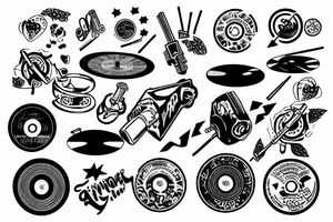 vinyl record tattoo idea
