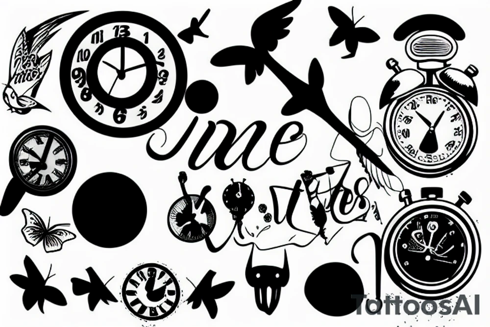Time flies tattoo idea