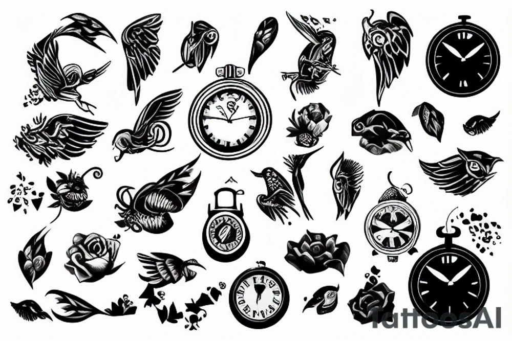 Time flies tattoo idea