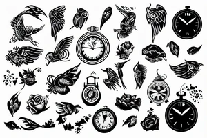 Time flies tattoo idea
