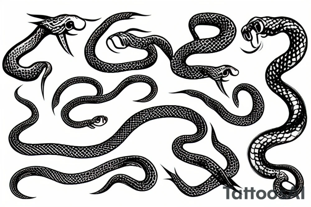 Hand holding snake tattoo idea