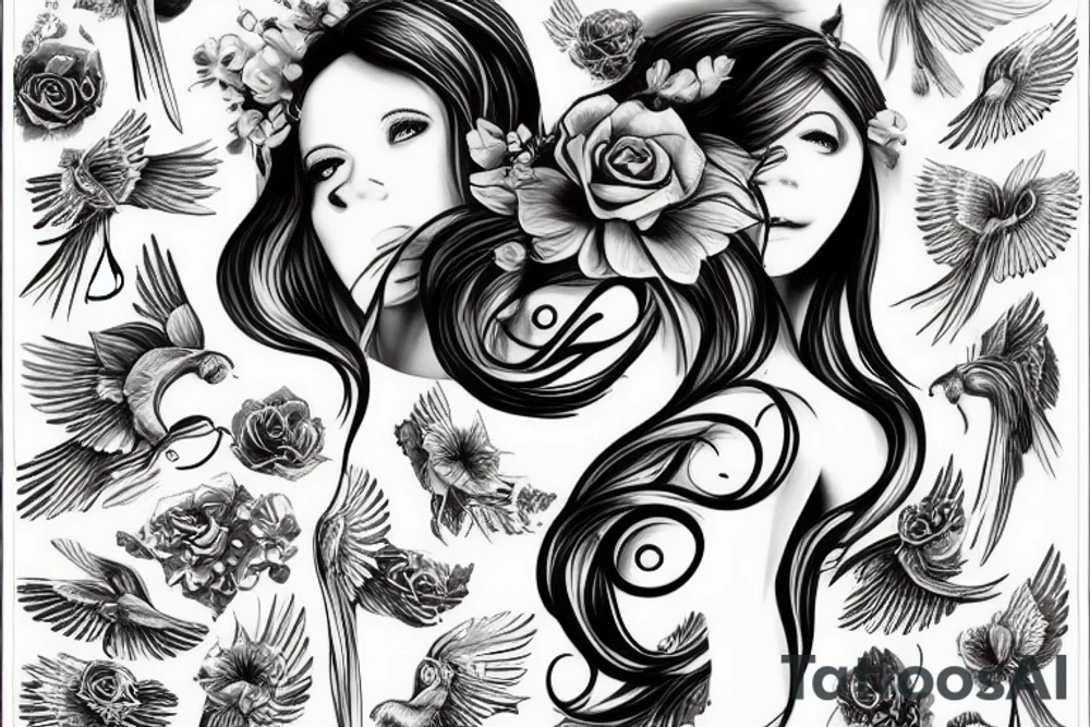 Angel, music tattoo idea