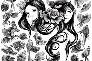 Angel, music tattoo idea