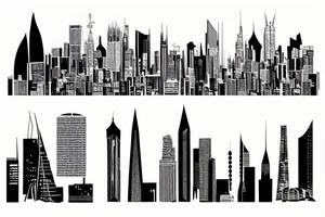 cityscape tattoo idea