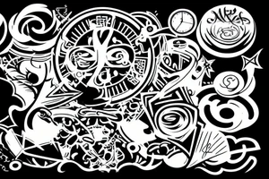 computer, programming, tattoo desing, white and black tattoo idea