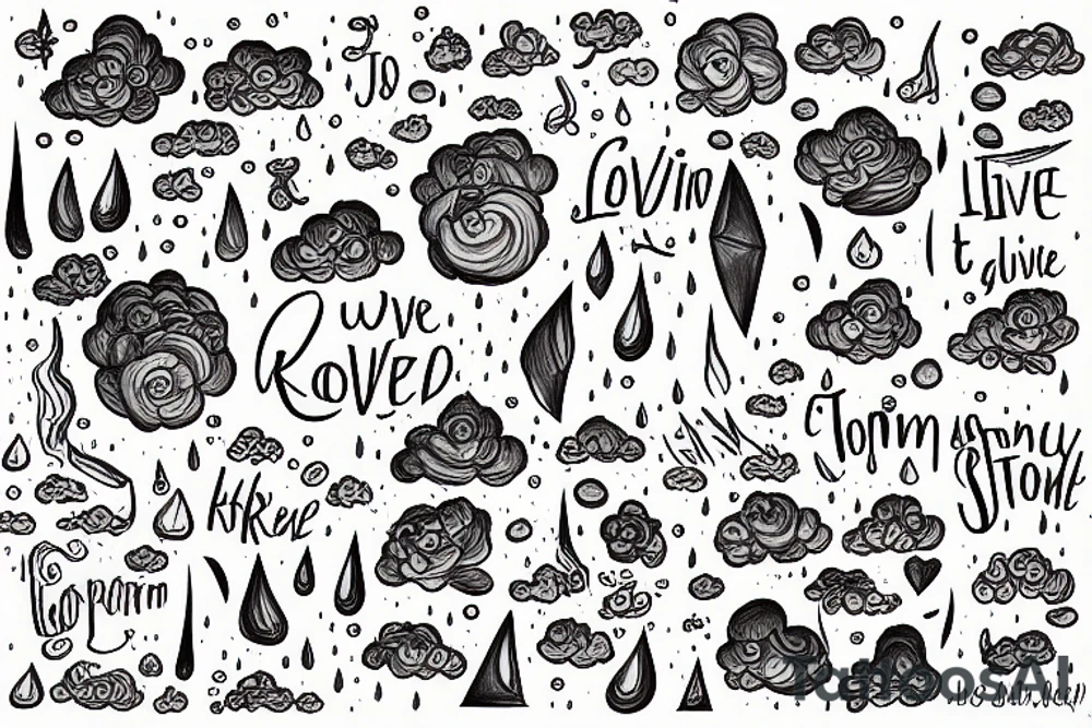 I love the rain, but i cant live in a storm tattoo idea