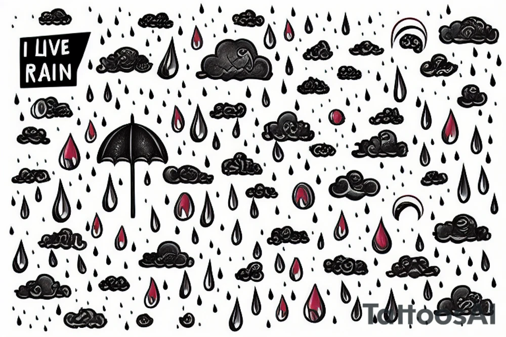 I love the rain, but i cant live in a storm tattoo idea