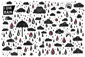 I love the rain, but i cant live in a storm tattoo idea